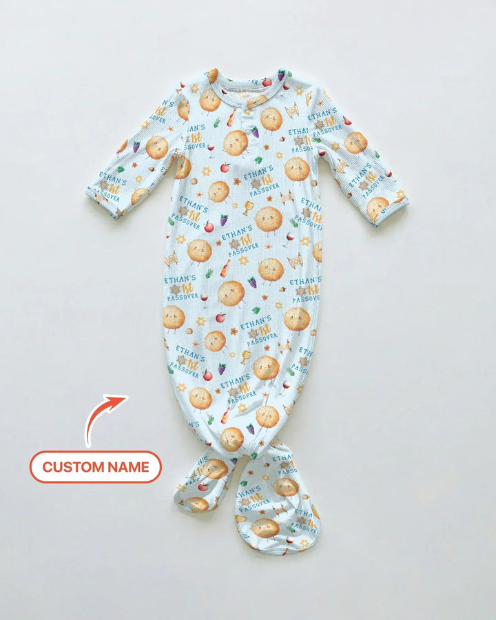 Custom Name 1st Passover Bamboo Knot Gown