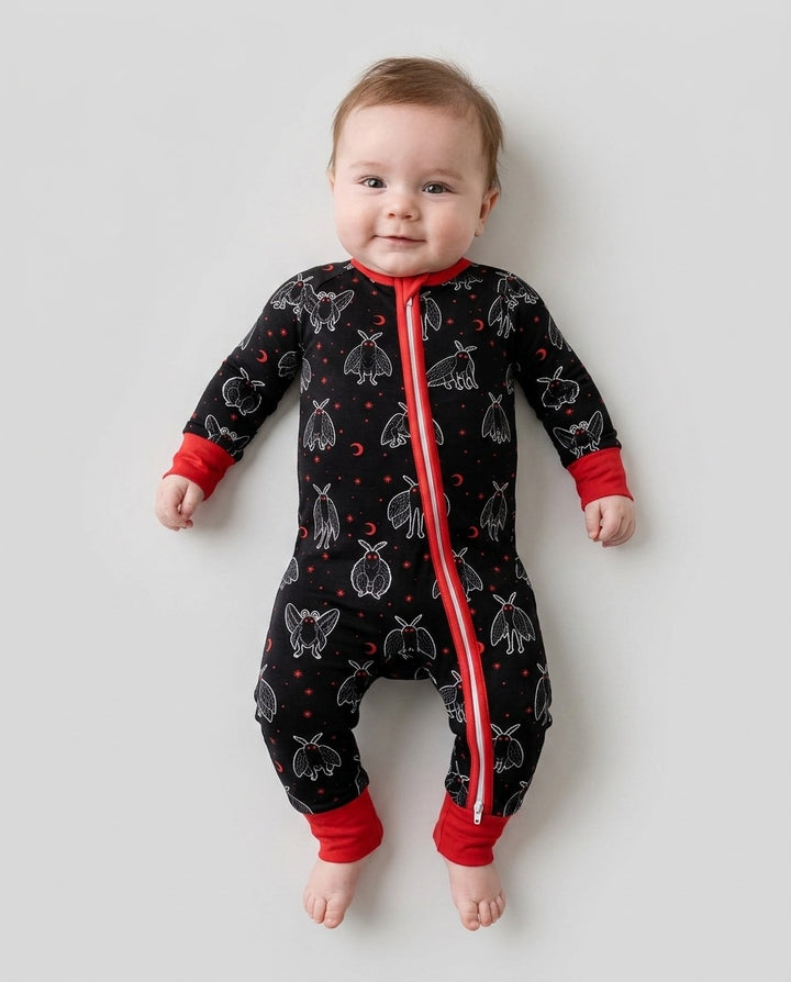 Spooky Mothman Cryptid - Bamboo Convertible Zippy