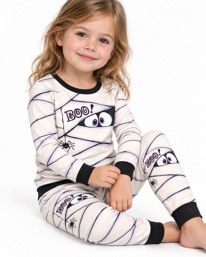 Little Mummy Halloween Bamboo Two Piece Long Sleeve Pajama Set