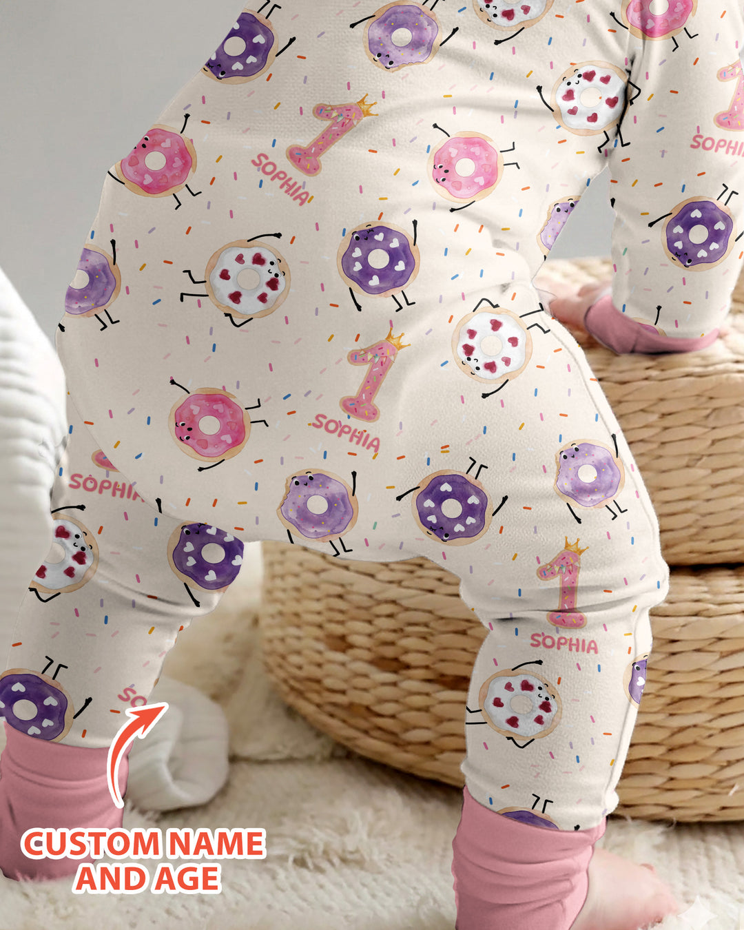 Custom Birthday Donut Bamboo Convertible Zippy