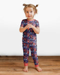 Halloween Multi Eyed Monsters Bamboo Two Piece Short Sleeve Pajama Set