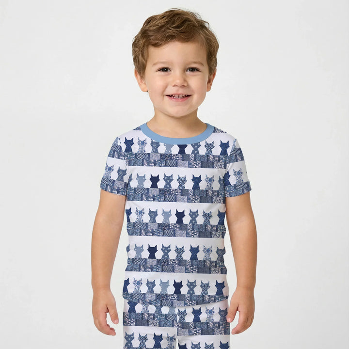 Zweiteiliges, kurzärmliges Pyjama-Set mit Marienkäfern