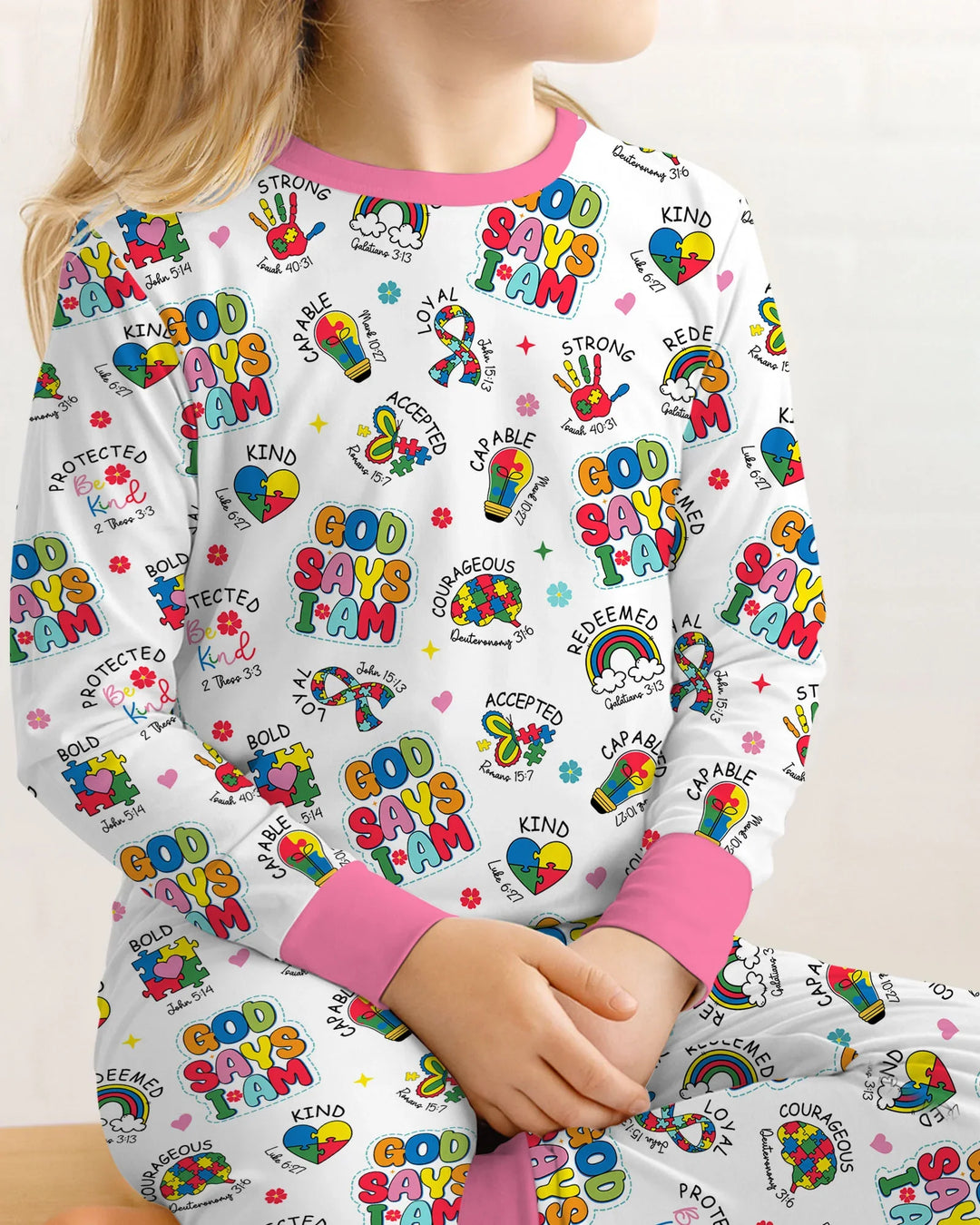 Zweiteiliges Langarm-Pyjama-Set mit Sommerfrüchten