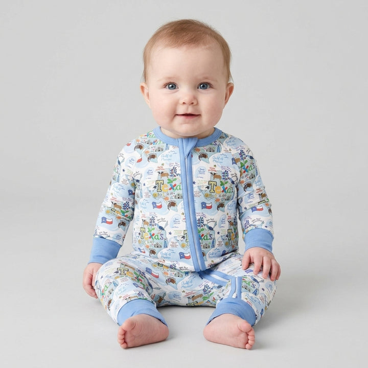 Texas Map Family Matching Bamboo Convertible Zippy