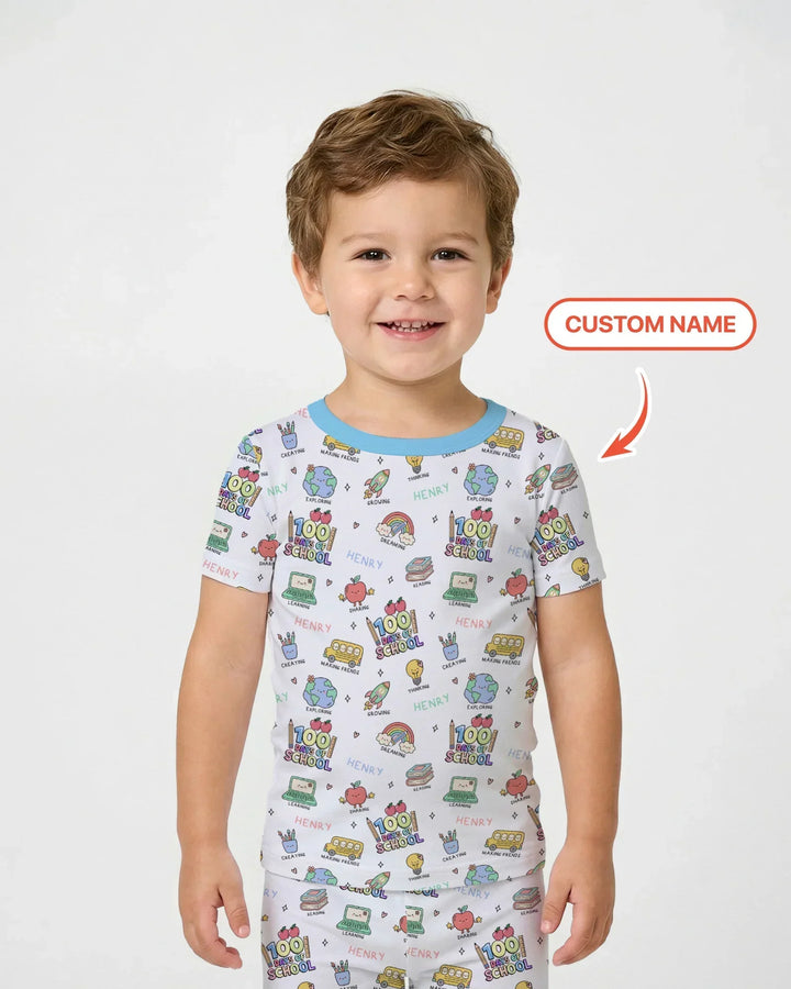 Zweiteiliges, kurzärmliges Pyjama-Set mit Marienkäfern