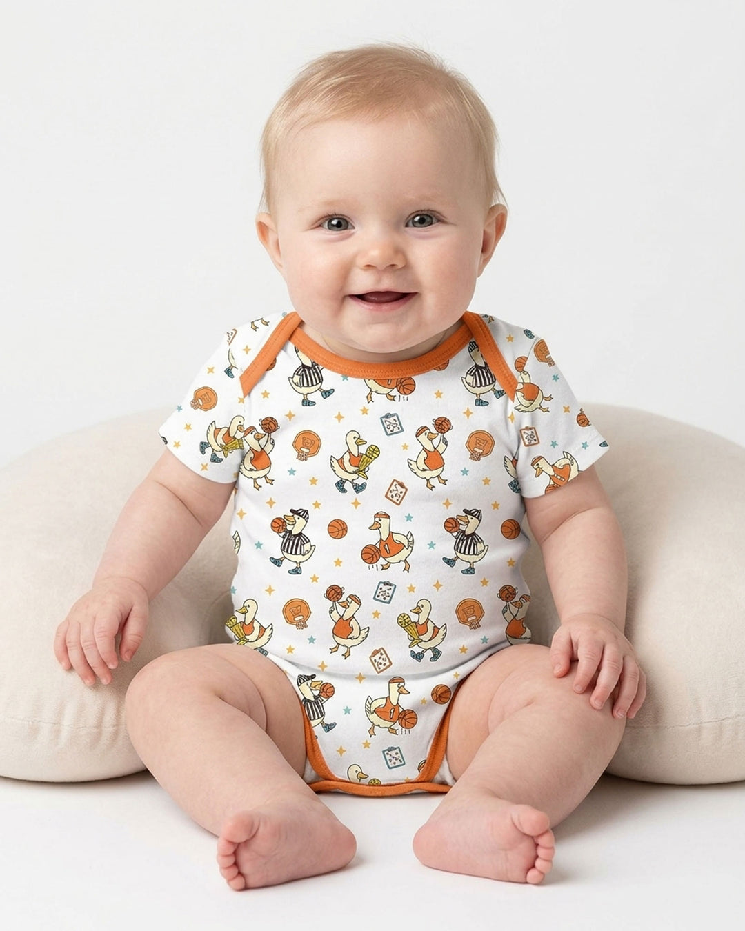 Gerippte Babykleidung mit individuellem Foto - Weich &amp; Skizzenhaft