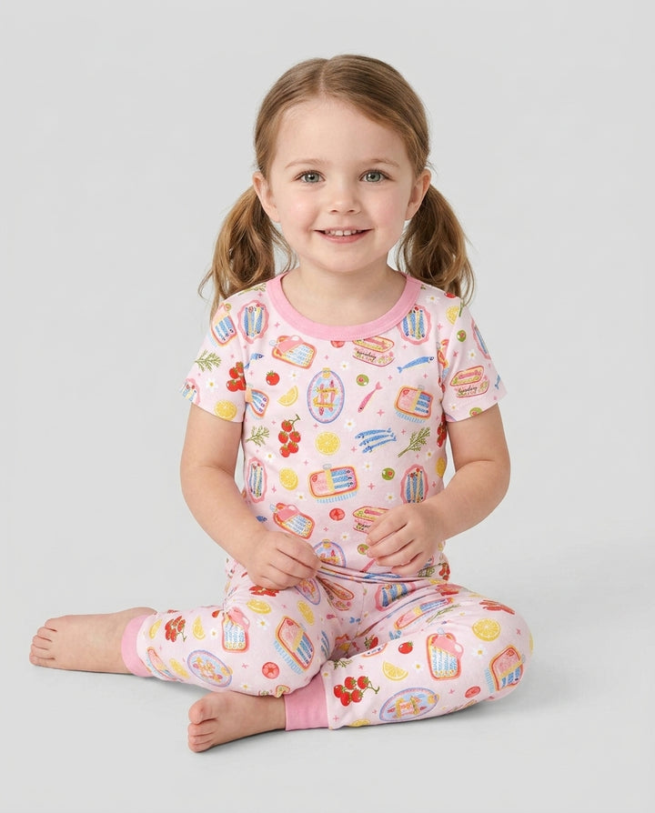 Zweiteiliges, kurzärmliges Pyjama-Set mit Marienkäfern