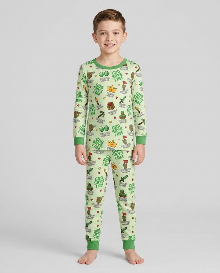 Christian Gamer Bamboo Two Piece Long Sleeve Pajama Set