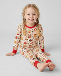 Vintage Christmas Bamboo Two Piece Long Sleeve Pajama Set