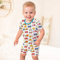 Template Zweiteiliges Pyjama-Set mit kurzen Ärmeln und Shorts