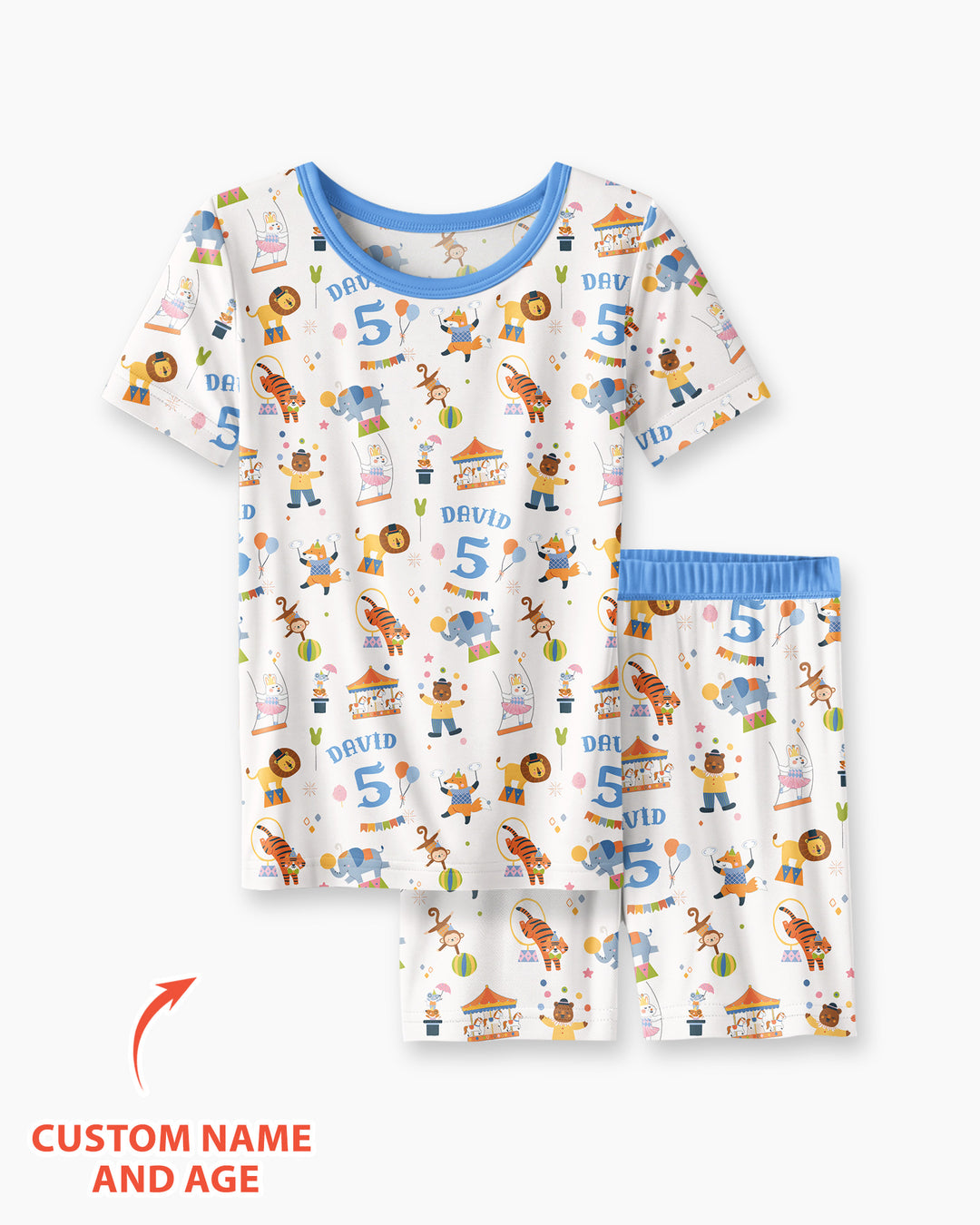 Schlafanzug-Set zweiteilig, kurze Ärmel, kurze Hose, Bambus