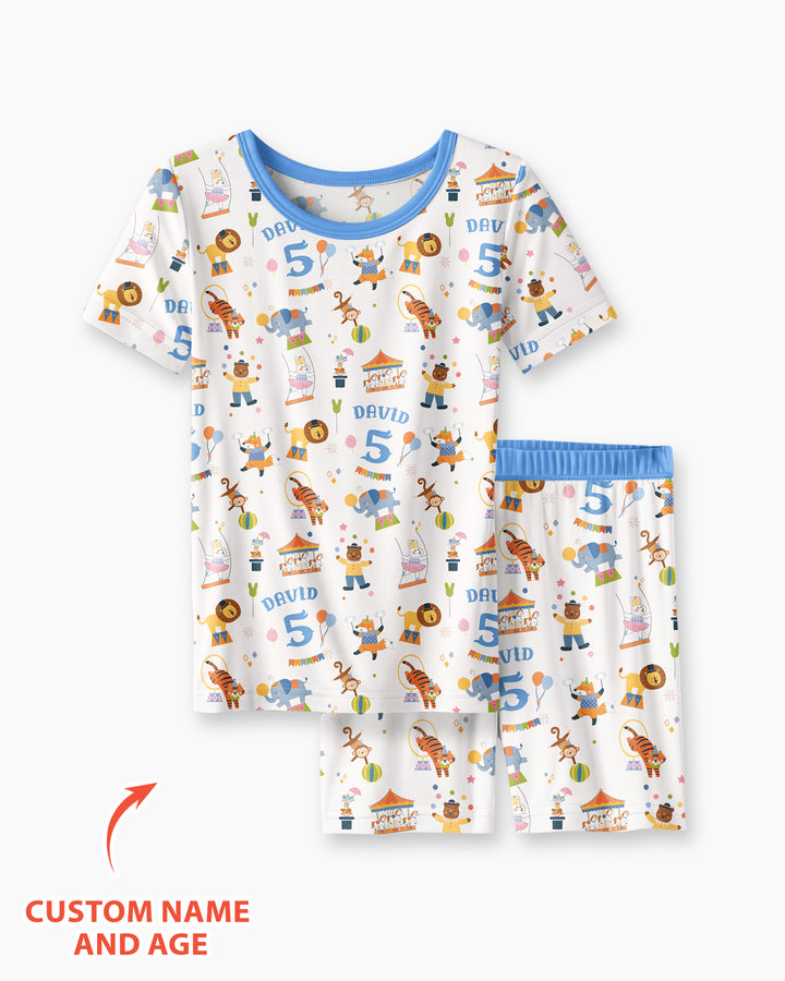 Schlafanzug-Set zweiteilig, kurze Ärmel, kurze Hose, Bambus