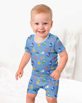 Template Zweiteiliges Pyjama-Set mit kurzen Ärmeln und Shorts