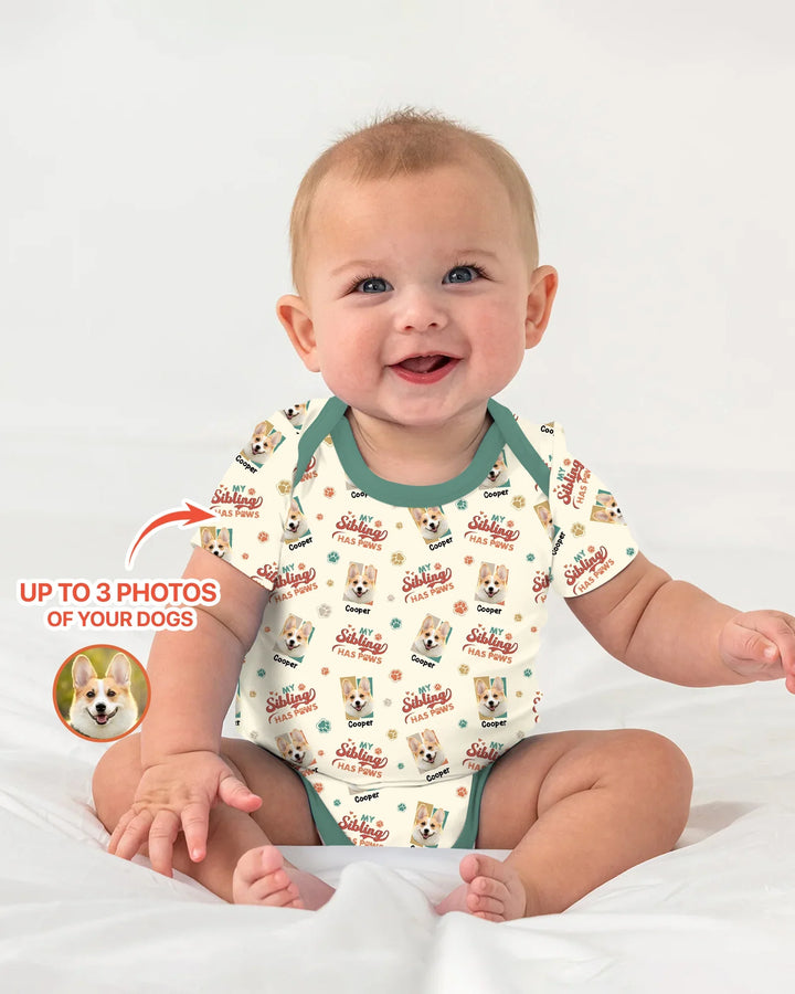 Gerippte Babykleidung mit individuellem Foto - Weich &amp; Skizzenhaft