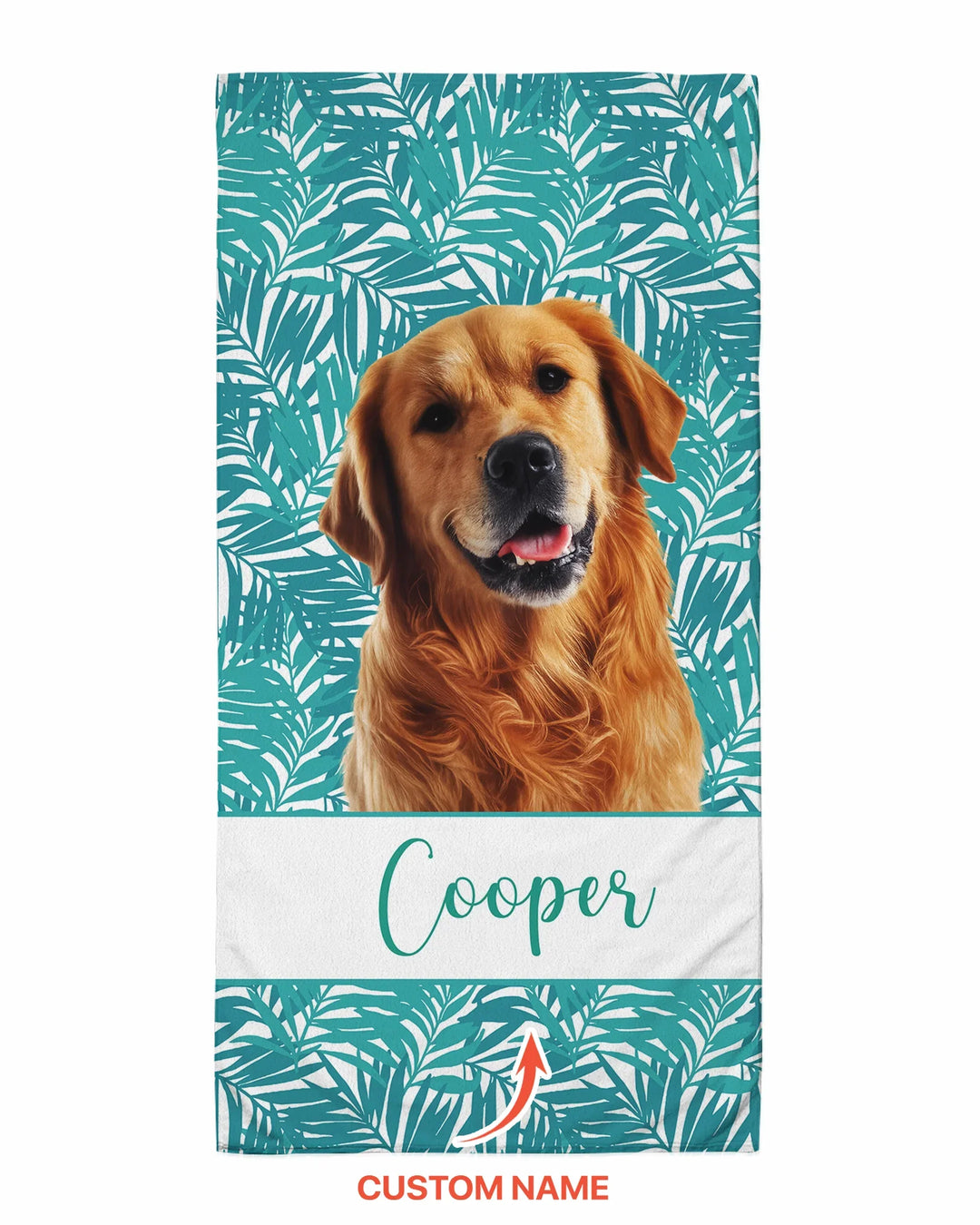Custom Photo Print Dog Bamboo Beach Towel
