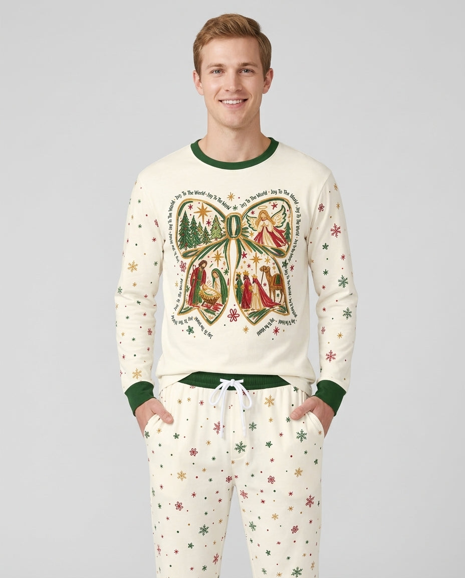 Joy To The World Bamboo Men's Pajama Set