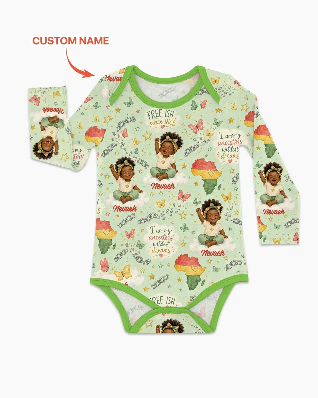 Gerippte Babykleidung mit individuellem Foto - Weich &amp; Skizzenhaft