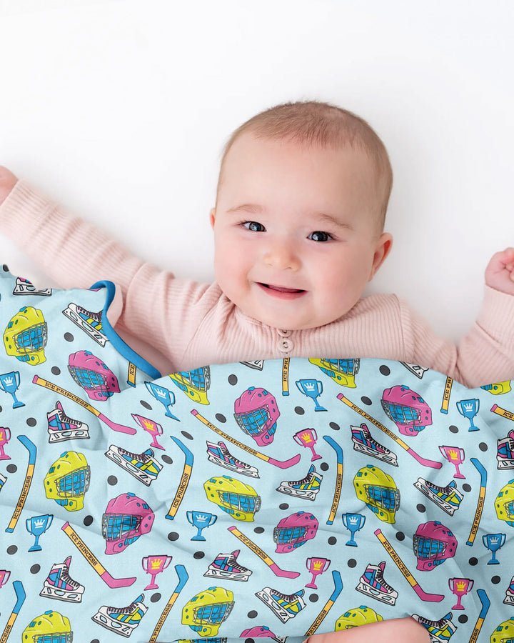 The Ice Hockey Princess Bamboo Blanket
