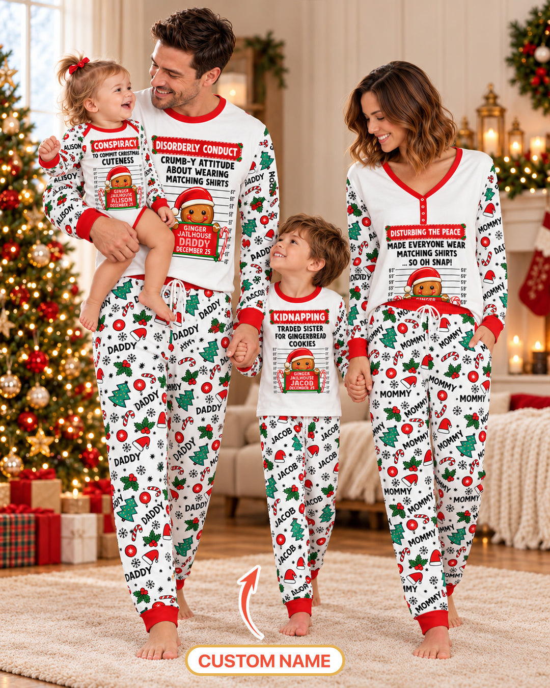 Funny Christmas Family Matching Bamboo Women Pajama Set