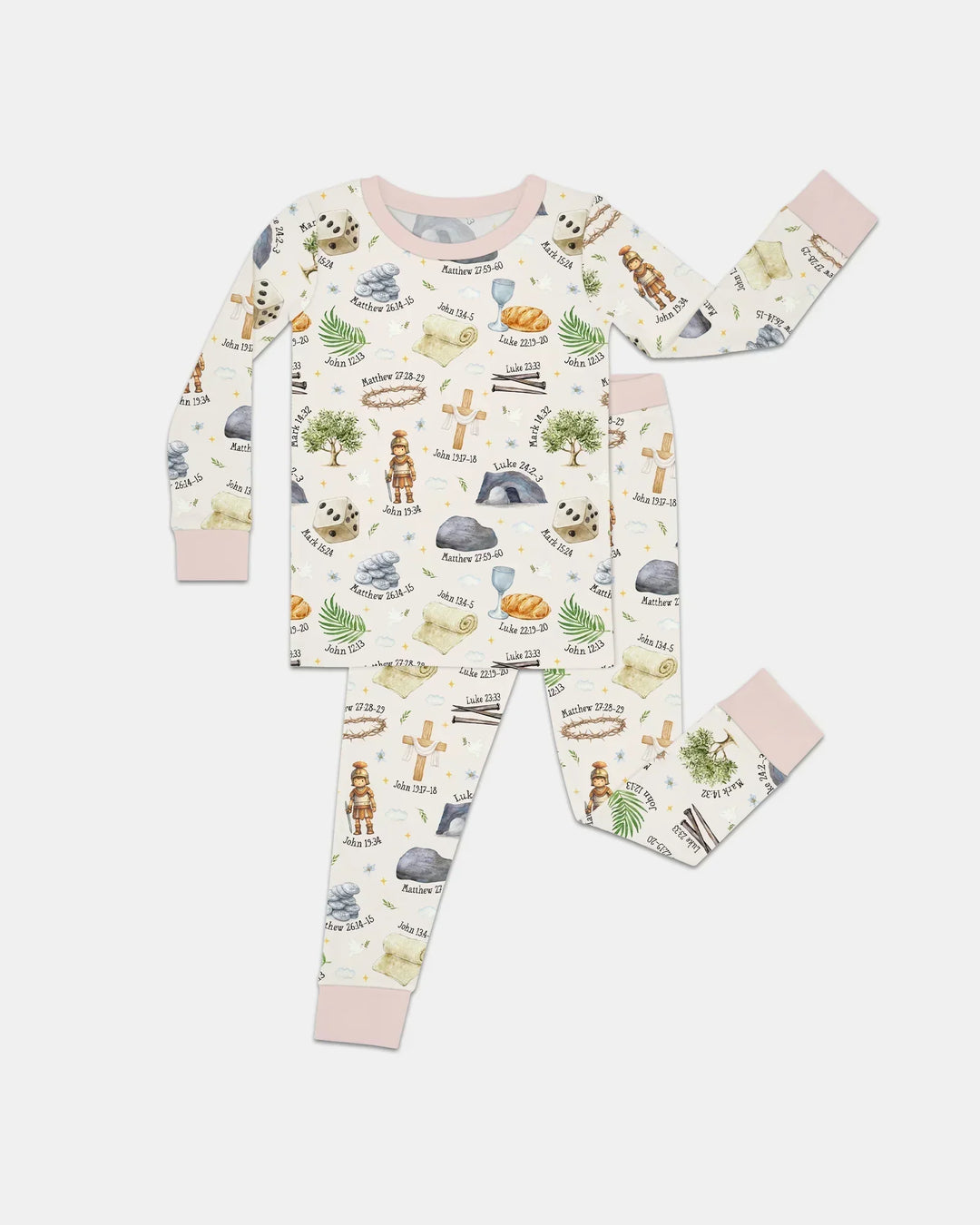 He Is Risen Family Matching Bamboo Two Piece Long Sleeve Pajama Set