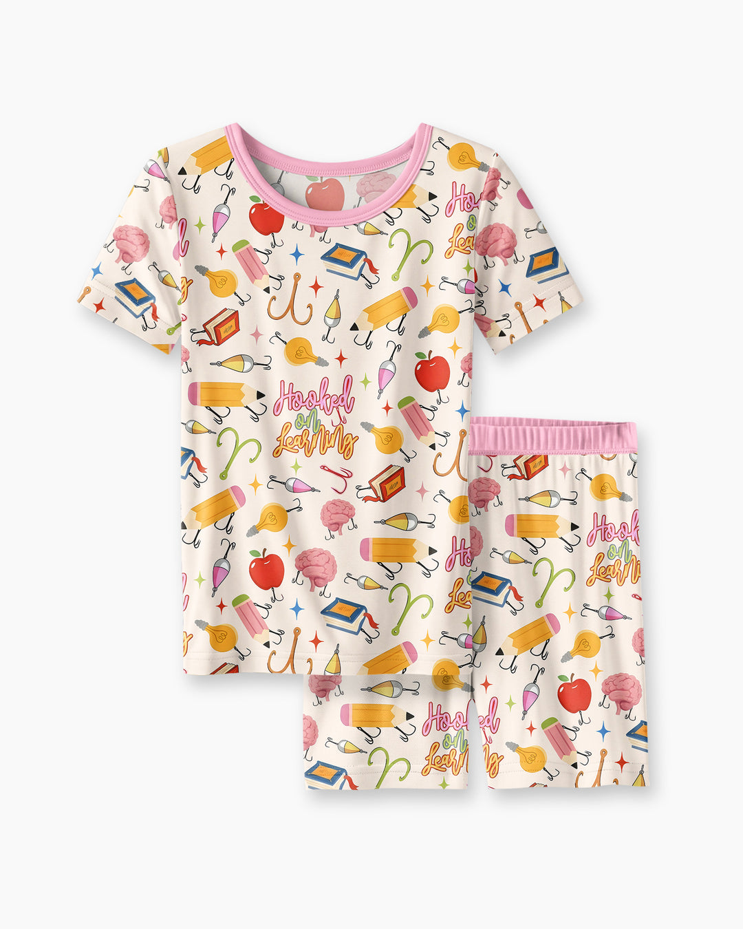 Schlafanzug-Set zweiteilig, kurze Ärmel, kurze Hose, Bambus