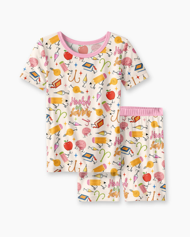 Schlafanzug-Set zweiteilig, kurze Ärmel, kurze Hose, Bambus