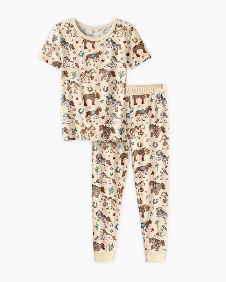 Zweiteiliges, kurzärmliges Pyjama-Set mit Marienkäfern