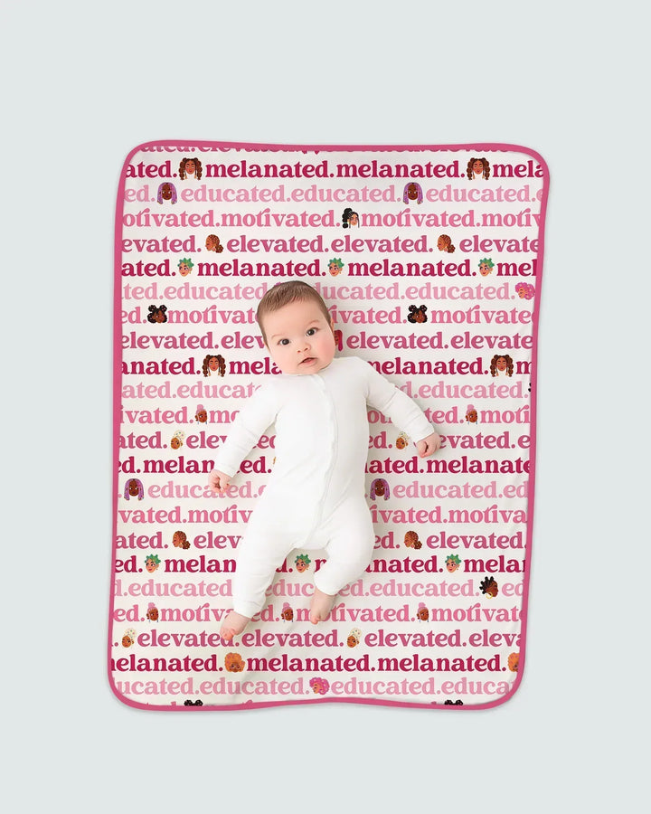 Educated Motivated Elevated Melanated Bamboo Blanket