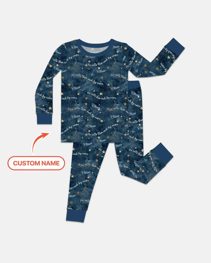 Called By Name — Personalized  Bamboo Two Piece Long Sleeve Pajama Set