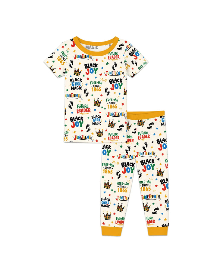 Zweiteiliges, kurzärmliges Pyjama-Set mit Marienkäfern