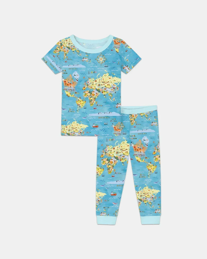 Zweiteiliges, kurzärmliges Pyjama-Set mit Marienkäfern