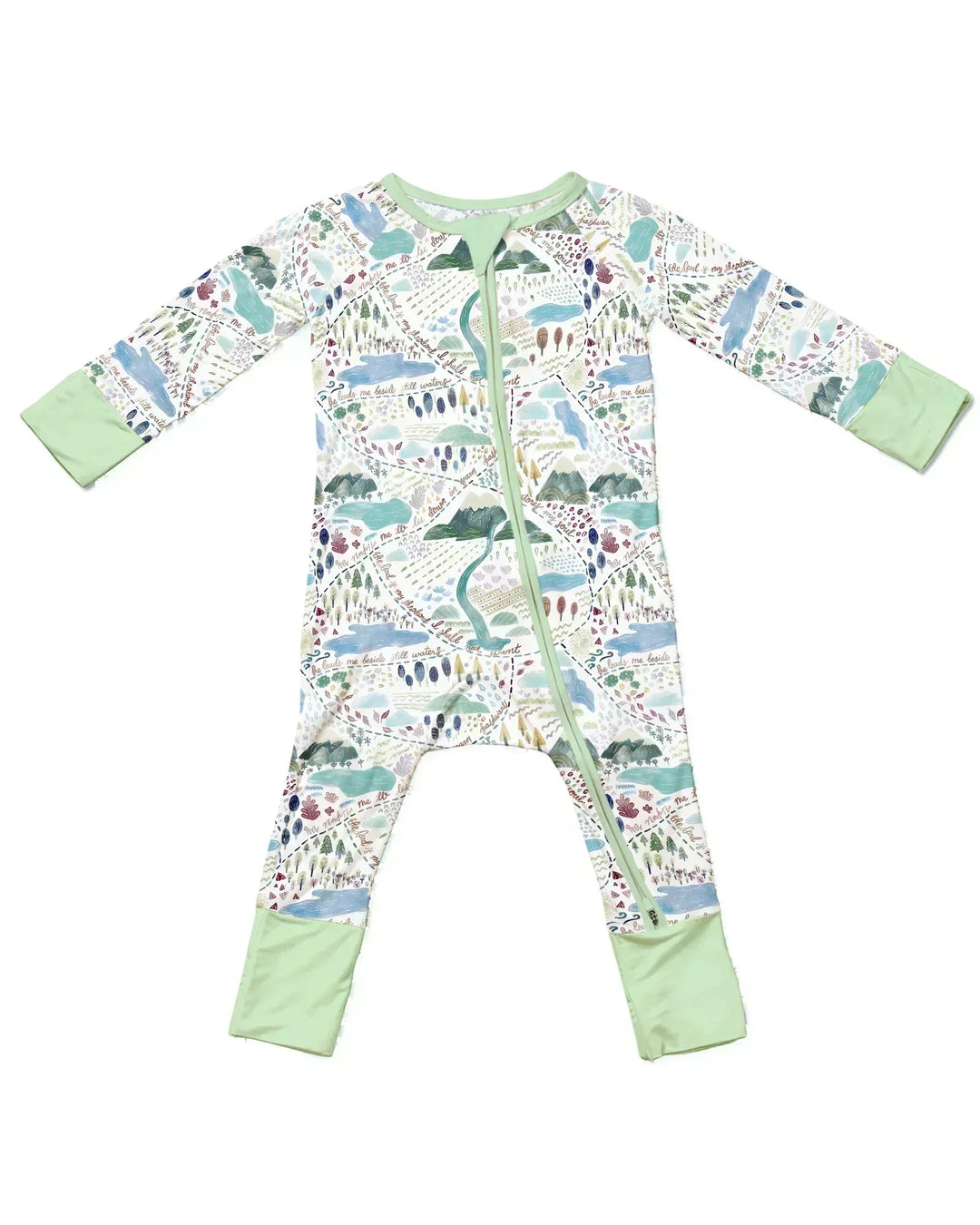 Whimsical Psalms 23 Map Bamboo Convertible Zippy