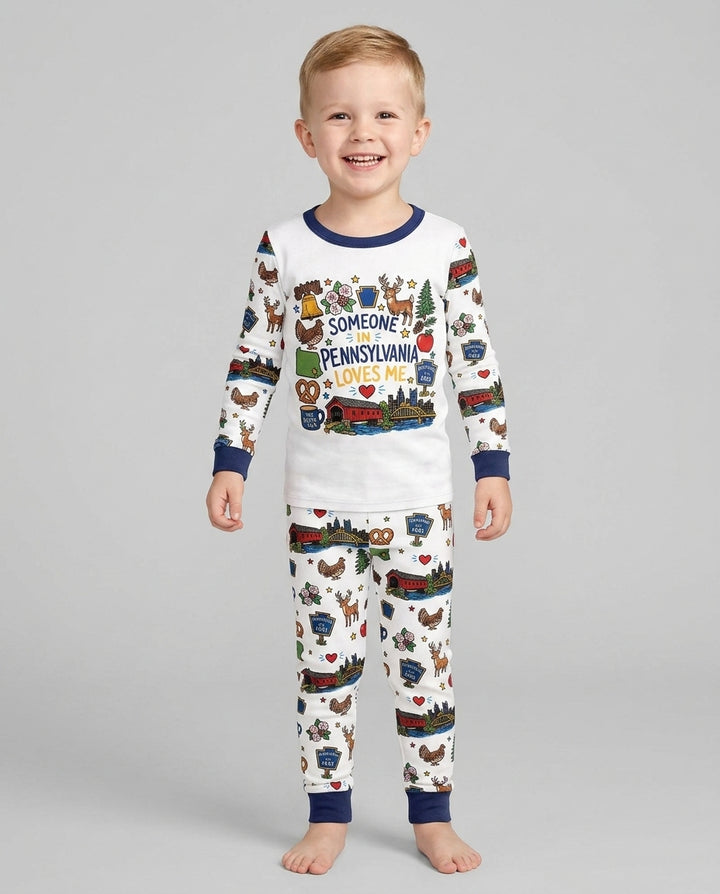 Someone in Pennsylvania Loves Me Bamboo Two Piece Long Sleeve Pajama Set