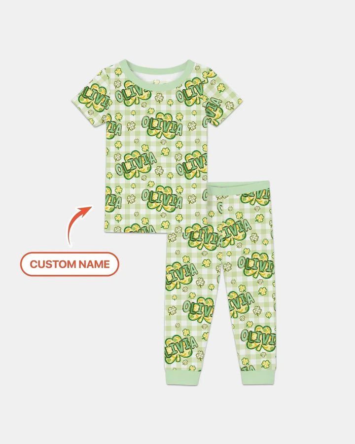 Zweiteiliges, kurzärmliges Pyjama-Set mit Marienkäfern