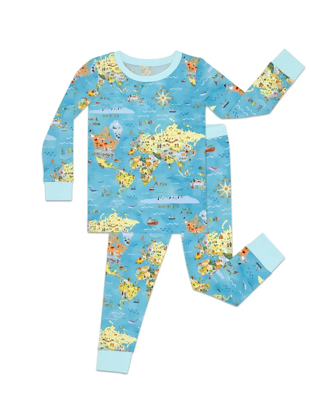 Zweiteiliges Langarm-Pyjama-Set mit Sommerfrüchten