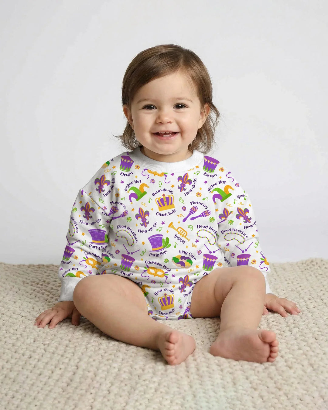 Gerippte Babykleidung mit individuellem Foto - Weich &amp; Skizzenhaft