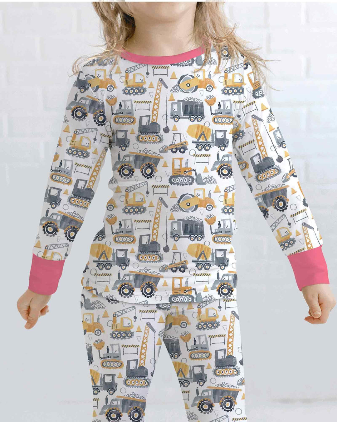 Construction Crew Bamboo Two Piece Long Sleeve Pajama Set