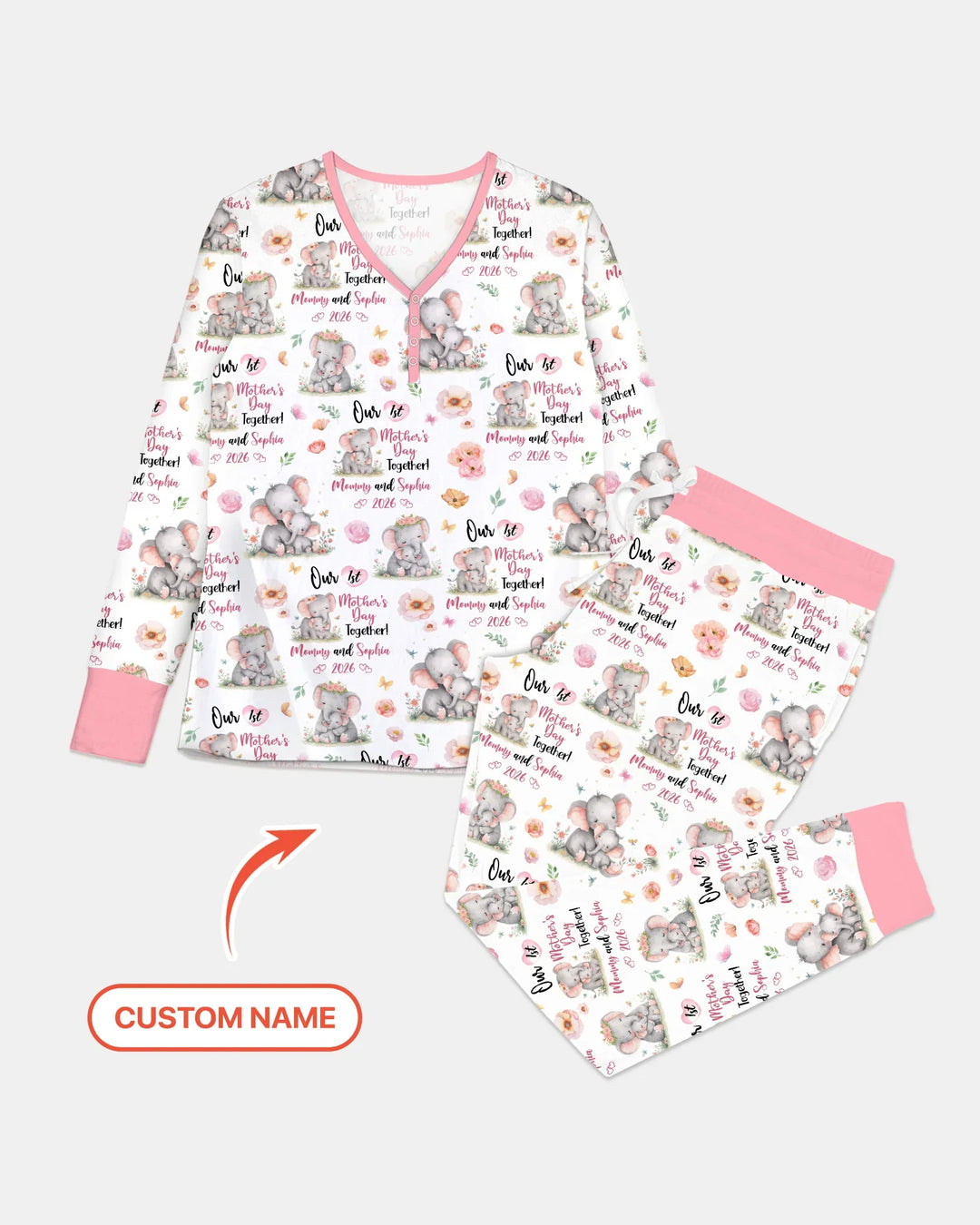 Personalized Our 1st Mother's Day Together Bamboo Women Pajama Set