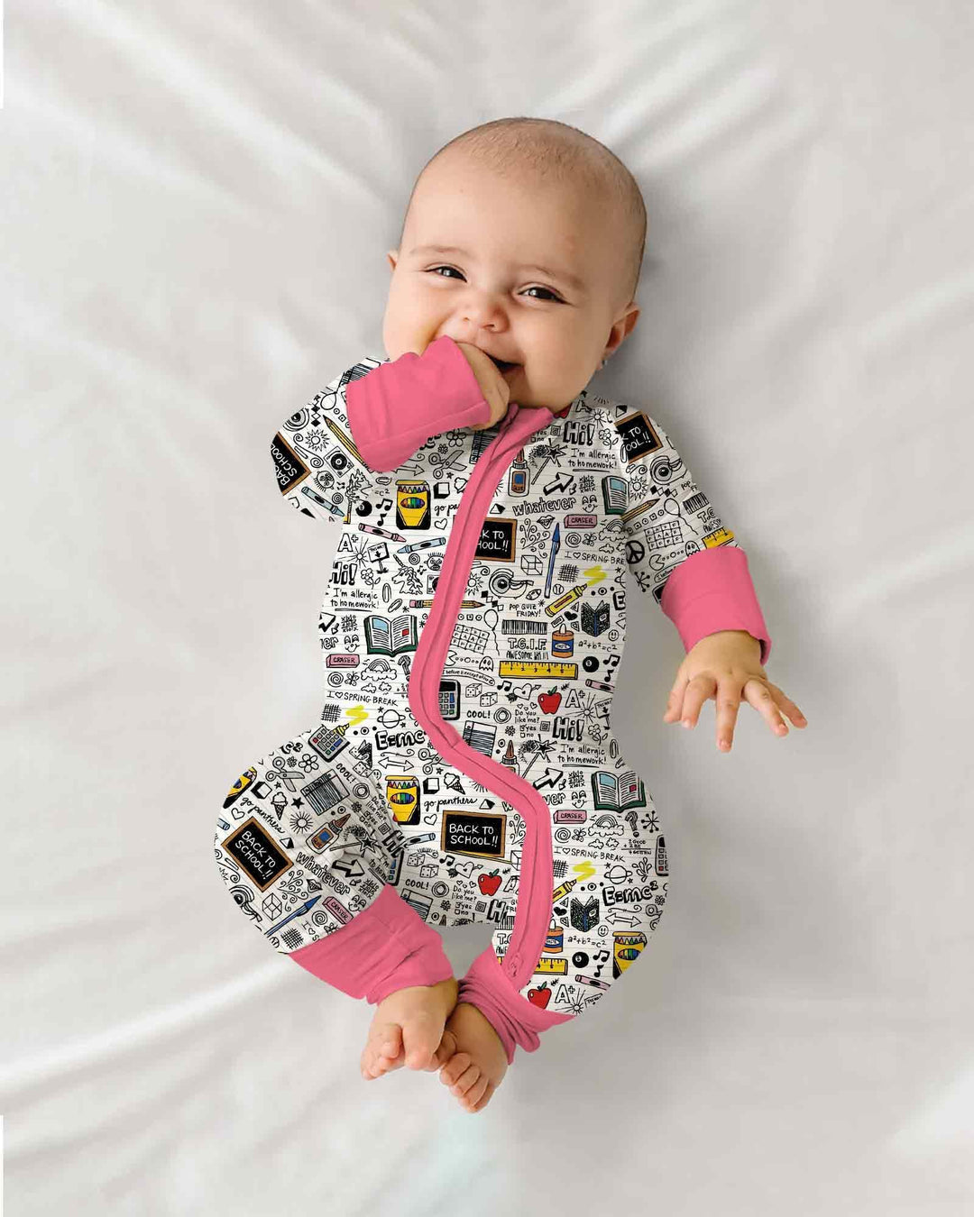 Gerippte Babykleidung mit individuellem Foto - Weich &amp; Skizzenhaft
