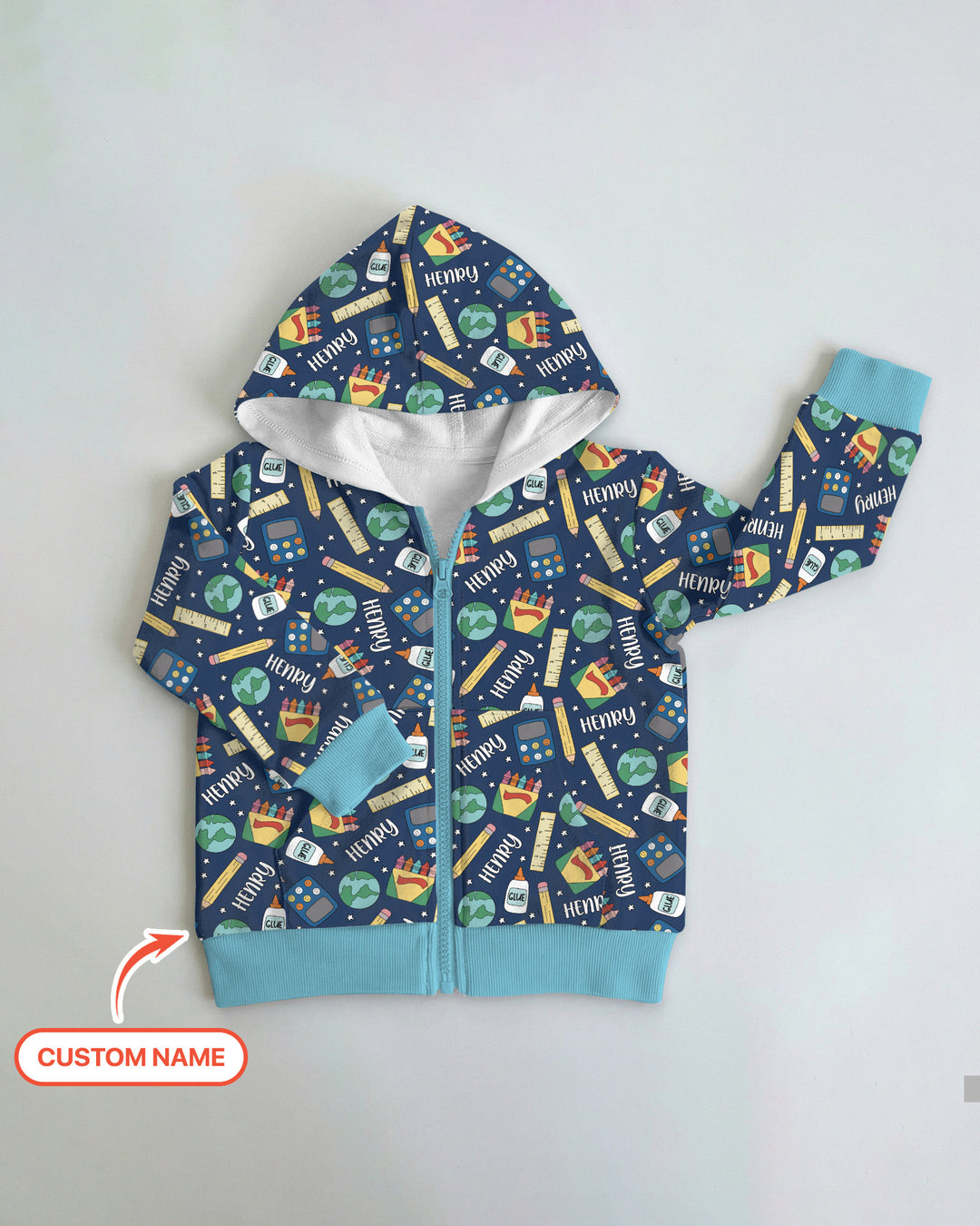 School Supply Bamboo Zip Hoodie