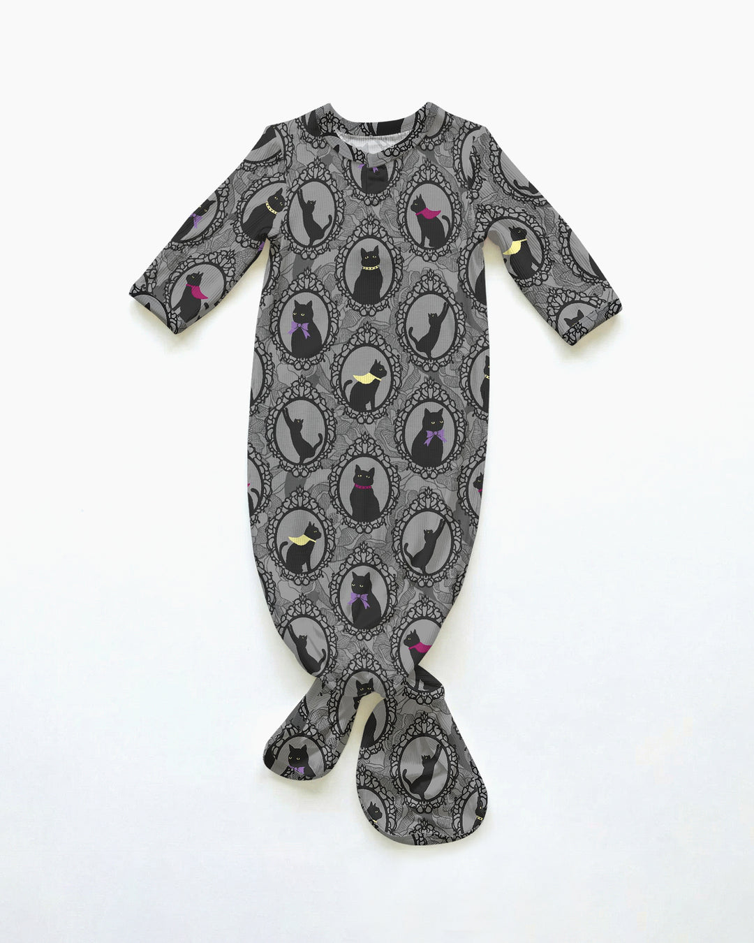 Midnight Cat Parade Bamboo Knot Gown