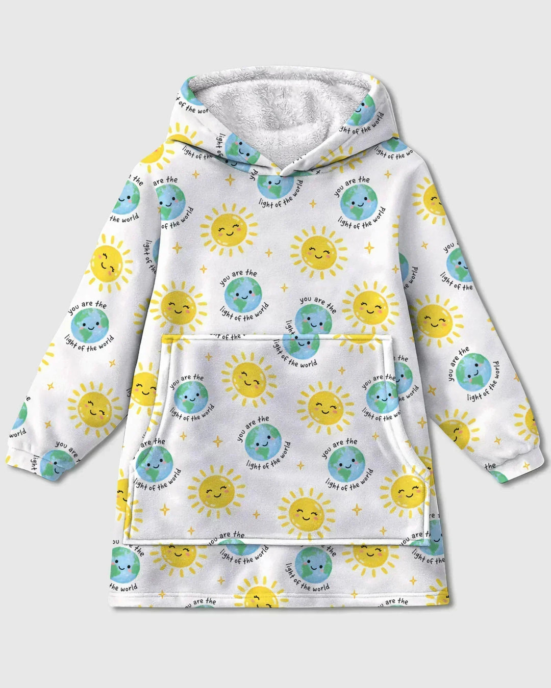 Matthäus 5,14 Licht der Welt Tragbarer Bambus-Decken-Hoodie