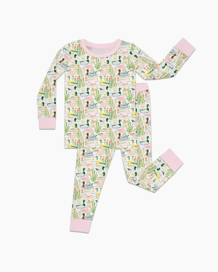 Zweiteiliges Langarm-Pyjama-Set mit Sommerfrüchten
