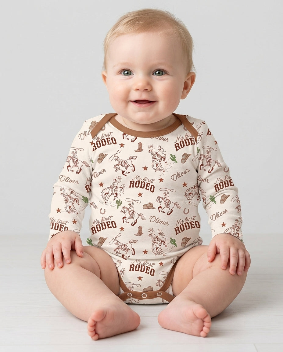 Gerippte Babykleidung mit individuellem Foto - Weich &amp; Skizzenhaft