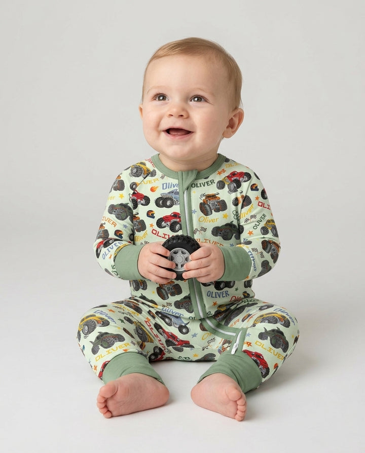 Gerippte Babykleidung mit individuellem Foto - Weich &amp; Skizzenhaft