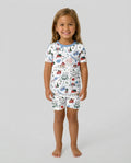 Template Zweiteiliges Pyjama-Set mit kurzen Ärmeln und Shorts