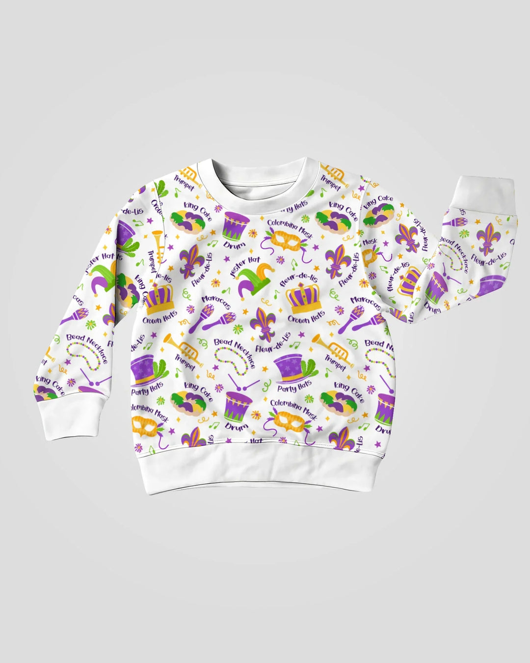 Mardi Gras Family Partnerlook Bambus-Rundhals-Sweatshirt