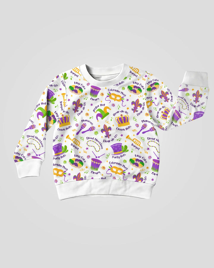 Mardi Gras Family Partnerlook Bambus-Rundhals-Sweatshirt