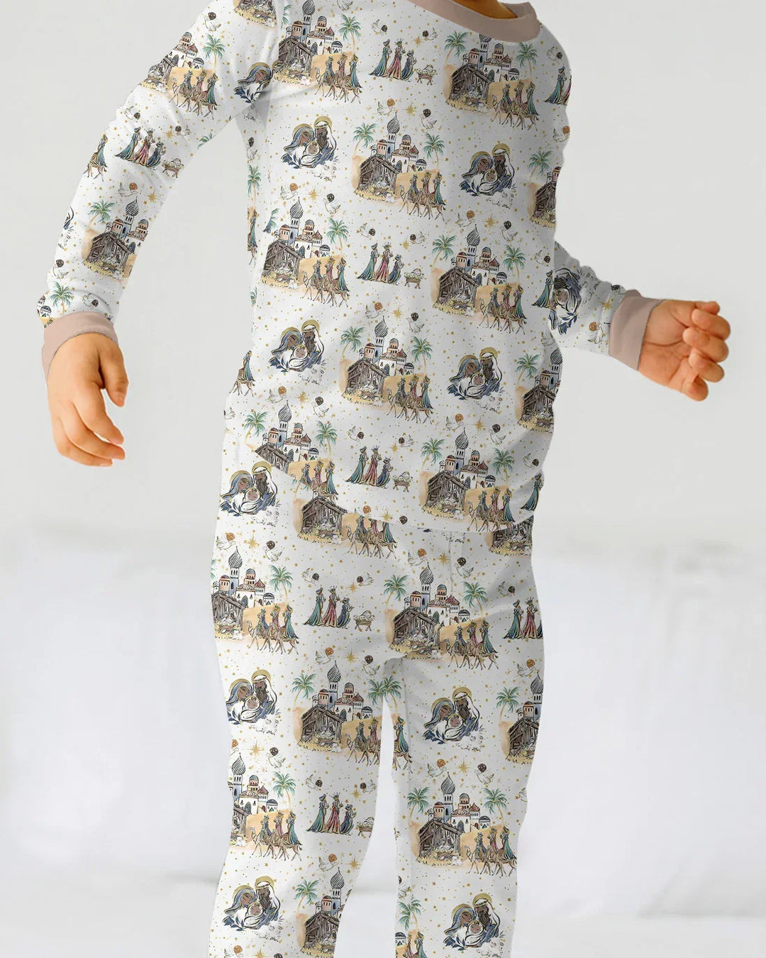 Zweiteiliges Langarm-Pyjama-Set mit Sommerfrüchten