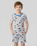 Schlafanzug-Set zweiteilig, kurze Ärmel, kurze Hose, Bambus